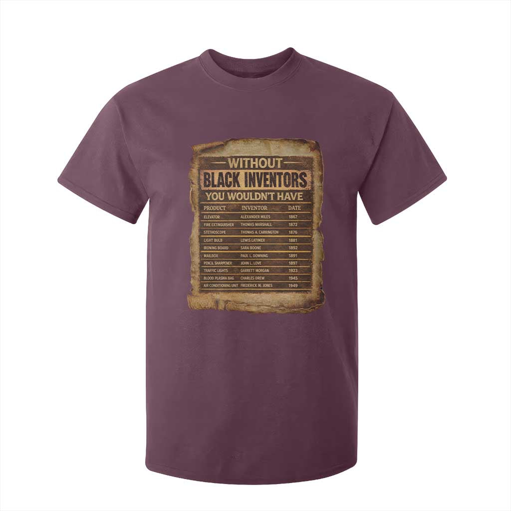 Black Inventors T Shirt For Kid Afro African Melanin Black History Month Juneteenth TS10 Maroon Print Your Wear