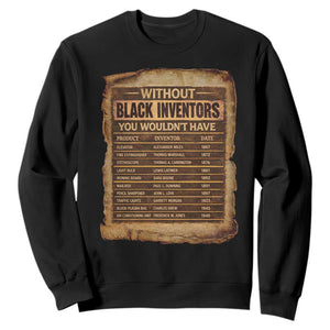 Black Inventors Sweatshirt Afro African Melanin Black History Month Juneteenth TS10 Black Print Your Wear