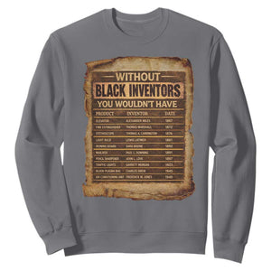 Black Inventors Sweatshirt Afro African Melanin Black History Month Juneteenth TS10 Charcoal Print Your Wear