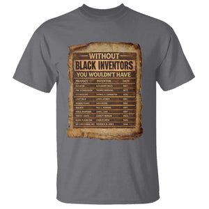 Black Inventors T Shirt Afro African Melanin Black History Month Juneteenth TS10 Charcoal Print Your Wear