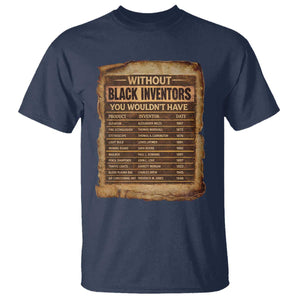Black Inventors T Shirt Afro African Melanin Black History Month Juneteenth TS10 Navy Print Your Wear