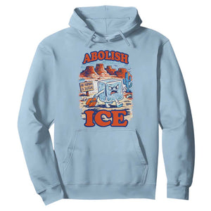 Abolish Ice Protest Hoodie Retro Protest No Human Is Illegal TS10 Light Blue Print Your Wear
