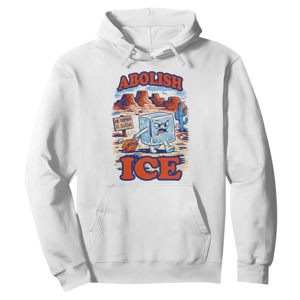 Abolish Ice Protest Hoodie Retro Protest No Human Is Illegal TS10 White Print Your Wear