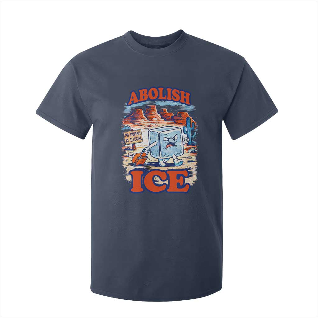 Abolish Ice Protest T Shirt For Kid Retro Protest No Human Is Illegal TS10 Navy Print Your Wear