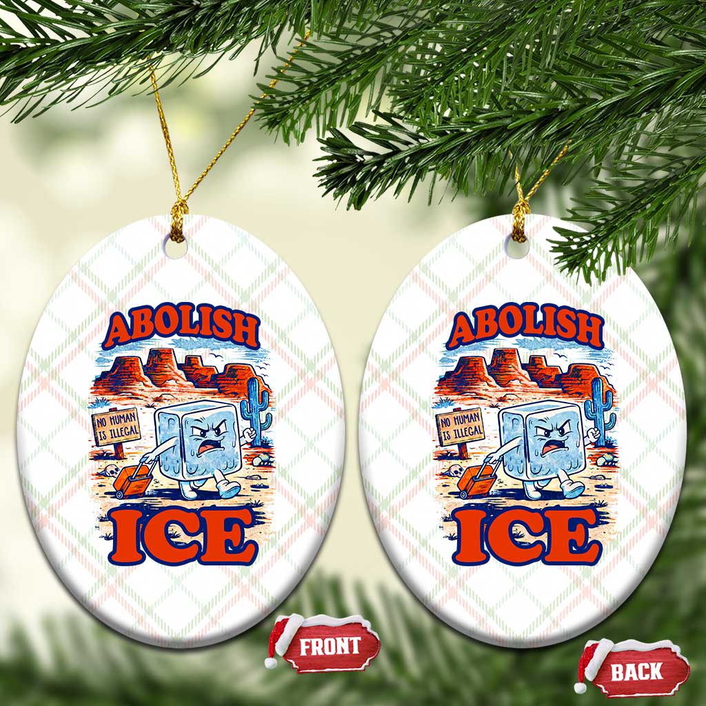 Abolish Ice Protest Ceramic Ornament Retro Protest No Human Is Illegal TS10 Print Your Wear
