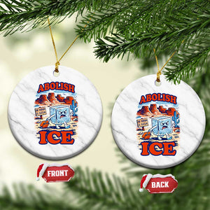 Abolish Ice Protest Ceramic Ornament Retro Protest No Human Is Illegal TS10 1pc White Marble Print Your Wear