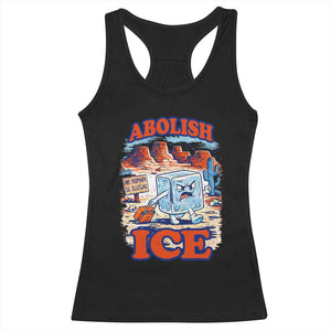 Abolish Ice Protest Racerback Tank Top Retro Protest No Human Is Illegal TS10 Black Print Your Wear