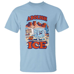 Abolish Ice Protest T Shirt Retro Protest No Human Is Illegal TS10 Light Blue Print Your Wear