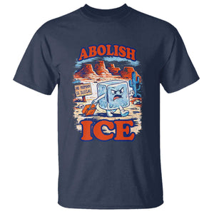 Abolish Ice Protest T Shirt Retro Protest No Human Is Illegal TS10 Navy Print Your Wear