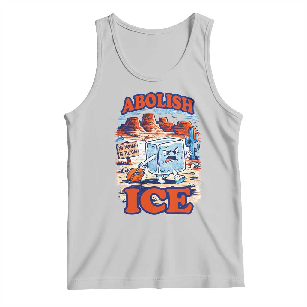 Abolish Ice Protest Tank Top Retro Protest No Human Is Illegal TS10 Ash Print Your Wear