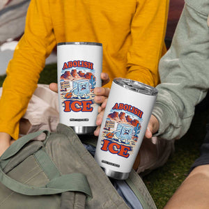 Abolish Ice Protest Tumbler Cup Retro Protest No Human Is Illegal TS10 Print Your Wear