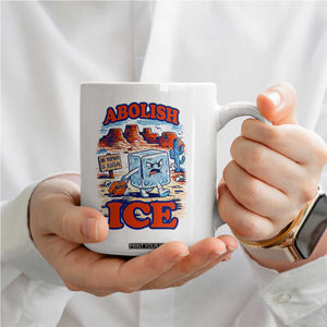 Abolish Ice Protest Coffee Mug Retro Protest No Human Is Illegal TS10 Print Your Wear