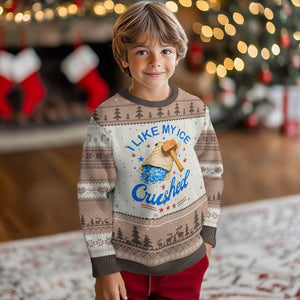 Subtle Abolish ICE Ugly Christmas Sweater Funny Vintage I Like My Ice Crushed TS10 Mocha Mousse Print Your Wear
