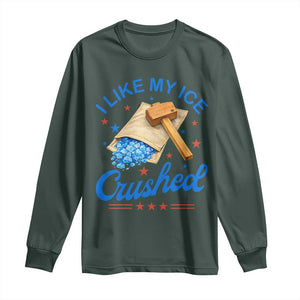 Subtle Abolish ICE Long Sleeve Shirt Funny Vintage I Like My Ice Crushed TS10 Dark Forest Green Print Your Wear