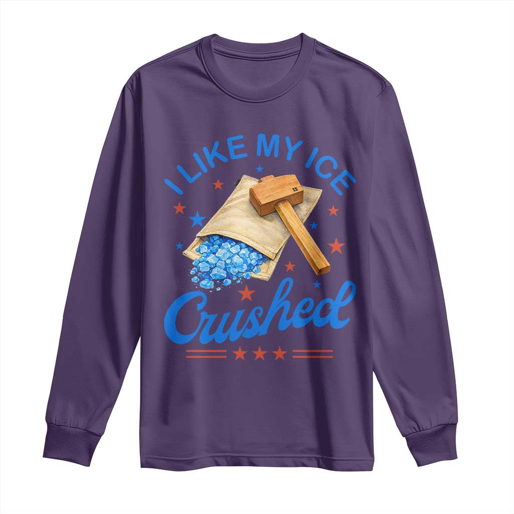 Subtle Abolish ICE Long Sleeve Shirt Funny Vintage I Like My Ice Crushed TS10 Purple Print Your Wear