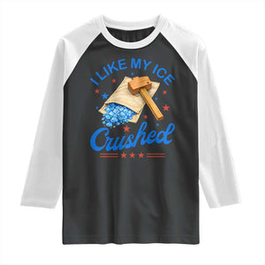 Subtle Abolish ICE Raglan Shirt Funny Vintage I Like My Ice Crushed TS10 Black White Print Your Wear