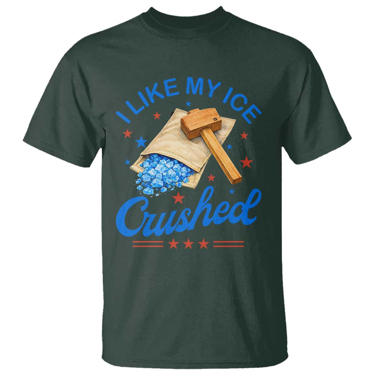 Subtle Abolish ICE T Shirt Funny Vintage I Like My Ice Crushed TS10 Dark Forest Green Print Your Wear