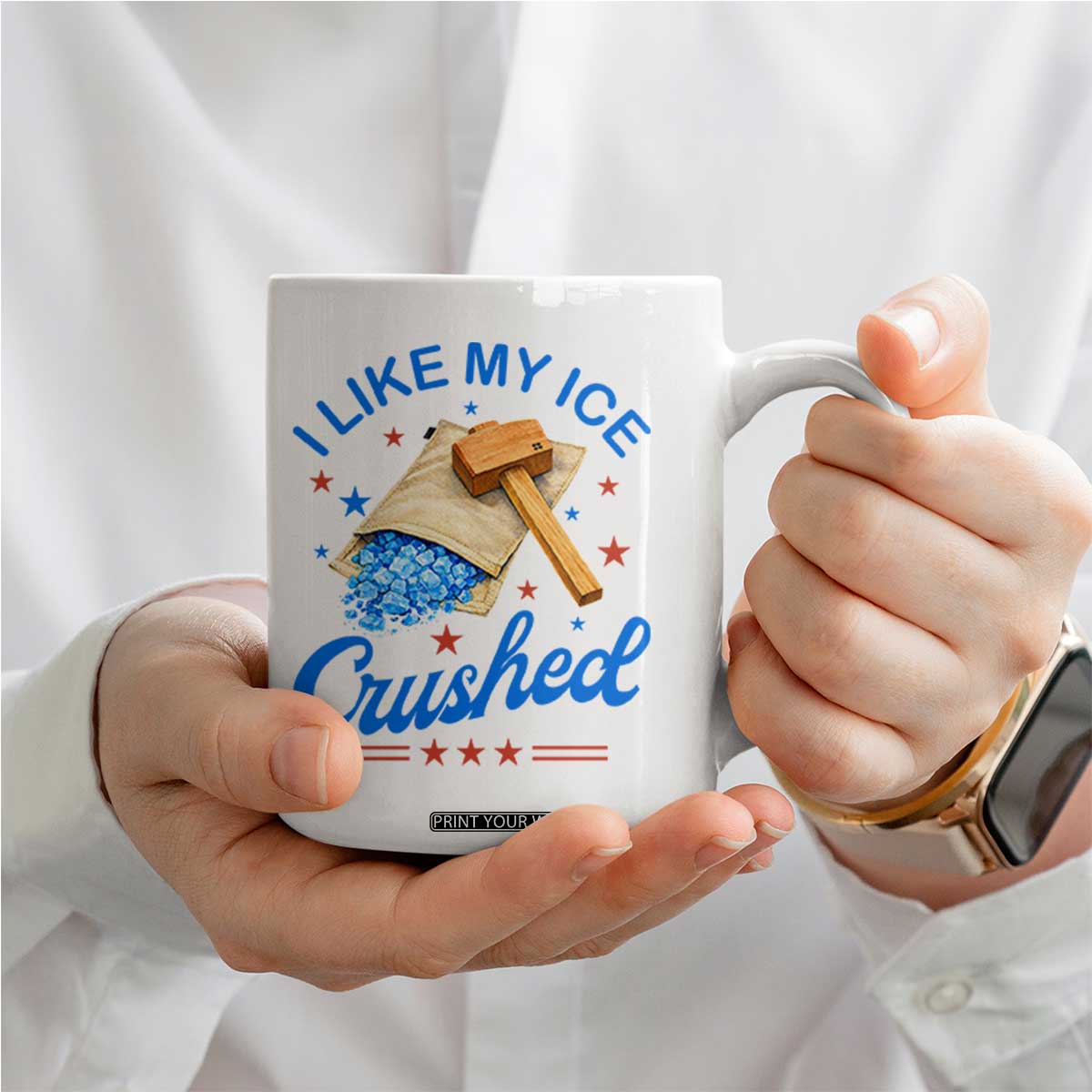 Subtle Abolish ICE Coffee Mug Funny Vintage I Like My Ice Crushed TS10 Print Your Wear