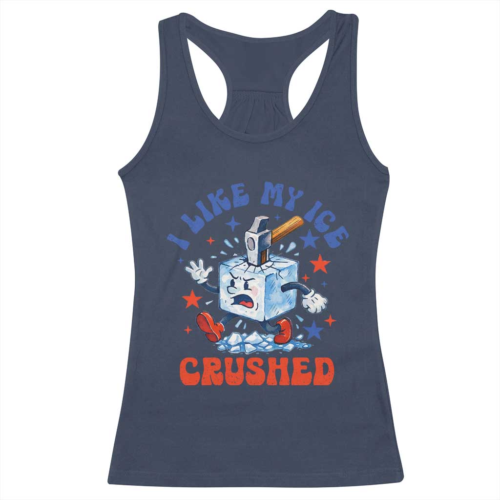 Subtle Abolish ICE Racerback Tank Top Vintage I Like My Ice Crushed TS10 Navy Print Your Wear