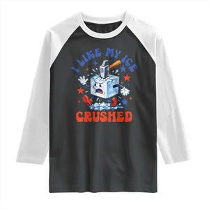 Subtle Abolish ICE Raglan Shirt Vintage I Like My Ice Crushed TS10 Black White Print Your Wear
