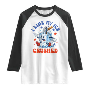 Subtle Abolish ICE Raglan Shirt Vintage I Like My Ice Crushed TS10 White Black Print Your Wear