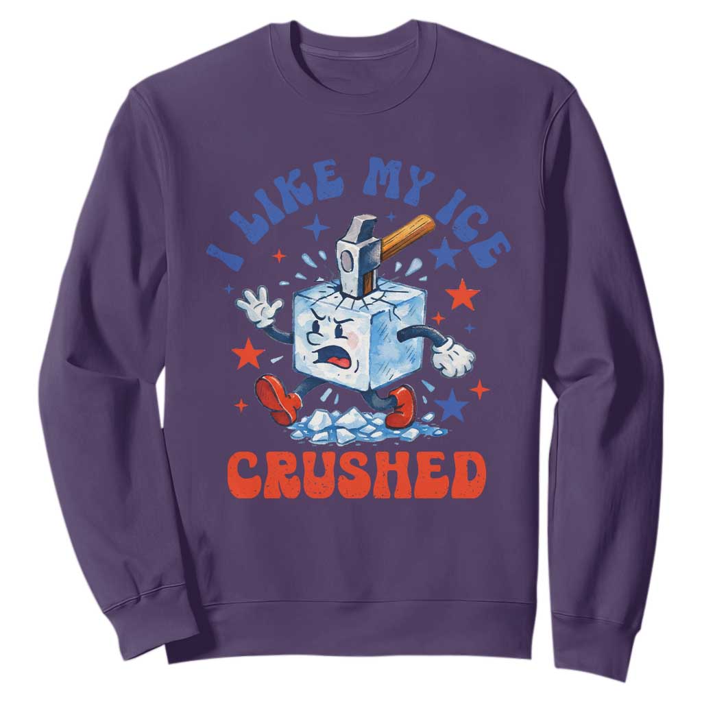 Subtle Abolish ICE Sweatshirt Vintage I Like My Ice Crushed TS10 Purple Print Your Wear