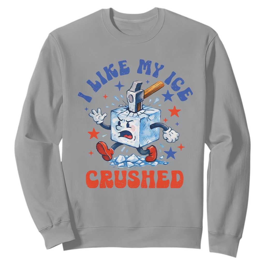 Subtle Abolish ICE Sweatshirt Vintage I Like My Ice Crushed TS10 Sport Gray Print Your Wear