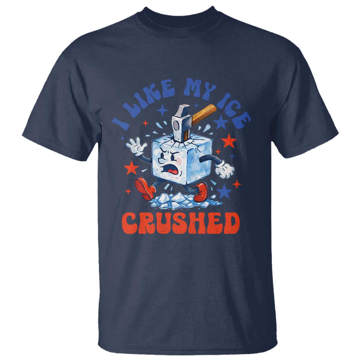 Subtle Abolish ICE T Shirt Vintage I Like My Ice Crushed TS10 Navy Print Your Wear