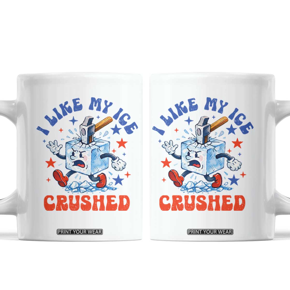 Subtle Abolish ICE Coffee Mug Vintage I Like My Ice Crushed TS10 White Print Your Wear