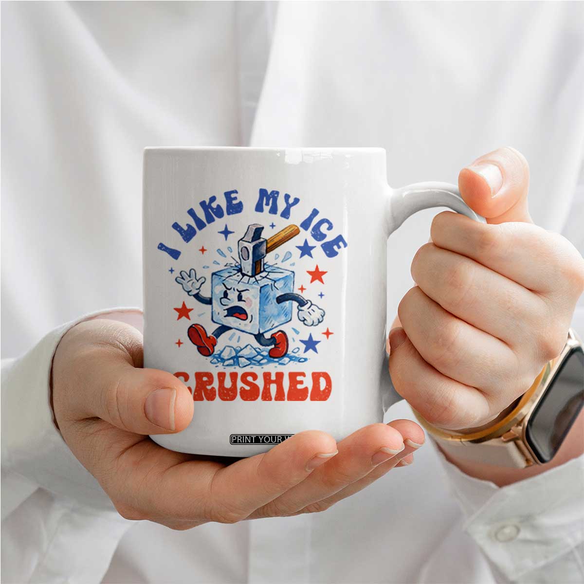 Subtle Abolish ICE Coffee Mug Vintage I Like My Ice Crushed TS10 Print Your Wear