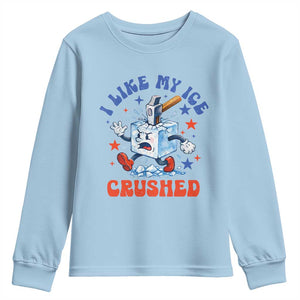 Subtle Abolish ICE Youth Sweatshirt Vintage I Like My Ice Crushed TS10 Light Blue Print Your Wear
