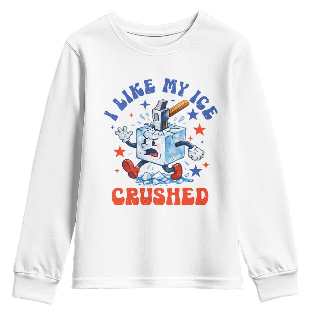 Subtle Abolish ICE Youth Sweatshirt Vintage I Like My Ice Crushed TS10 White Print Your Wear