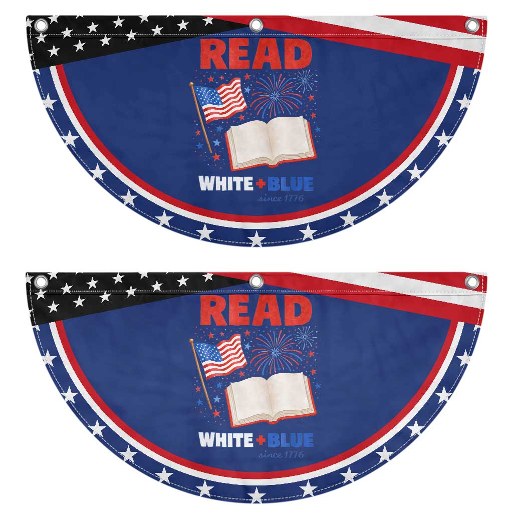 Bookish 4th Of July Read White Blue Since 1776 Patriotic Fan Flag TS10 2pcs pack Classic Navy Print Your Wear