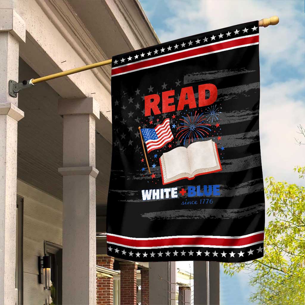 Patriotic Bookish 4th Of July Read White Blue Since 1776 Patriotic Garden Flag TS10 Distressed Black Red Print Your Wear