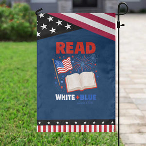Patriotic Bookish 4th Of July Read White Blue Since 1776 Patriotic Garden Flag TS10 Classic Blue Black Print Your Wear