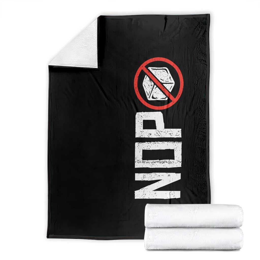 No ICE Protest Throw Blanket Nope Sign Vertical TS10 Black Print Your Wear