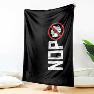 No ICE Protest Throw Blanket Nope Sign Vertical TS10 Print Your Wear