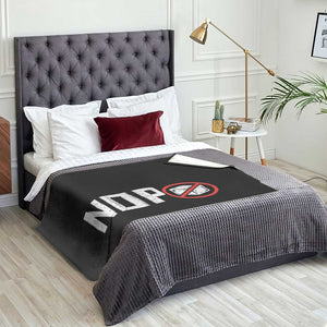 No ICE Protest Throw Blanket Nope Sign Vertical TS10 Print Your Wear