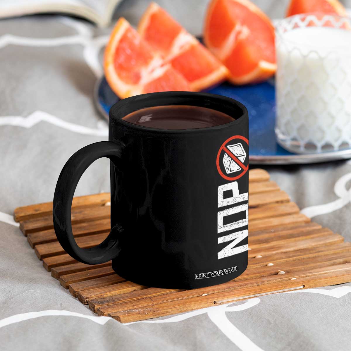 No ICE Protest Coffee Mug Nope Sign Vertical TS10 Print Your Wear