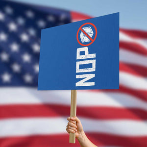 No ICE Protest Protest Sign Nope Sign Vertical TS10 Horizontal 18" × 24" Blue Print Your Wear