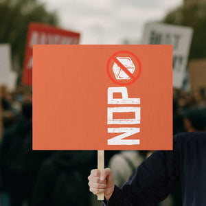 No ICE Protest Protest Sign Nope Sign Vertical TS10 Horizontal 18" × 24" Orange Print Your Wear