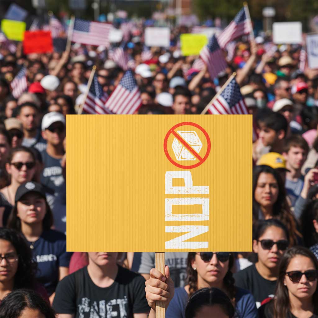 No ICE Protest Protest Sign Nope Sign Vertical TS10 Horizontal 18