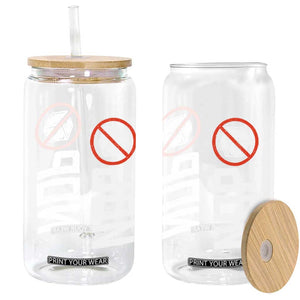 No ICE Protest Glass Can Nope Sign Vertical TS10 Print Your Wear