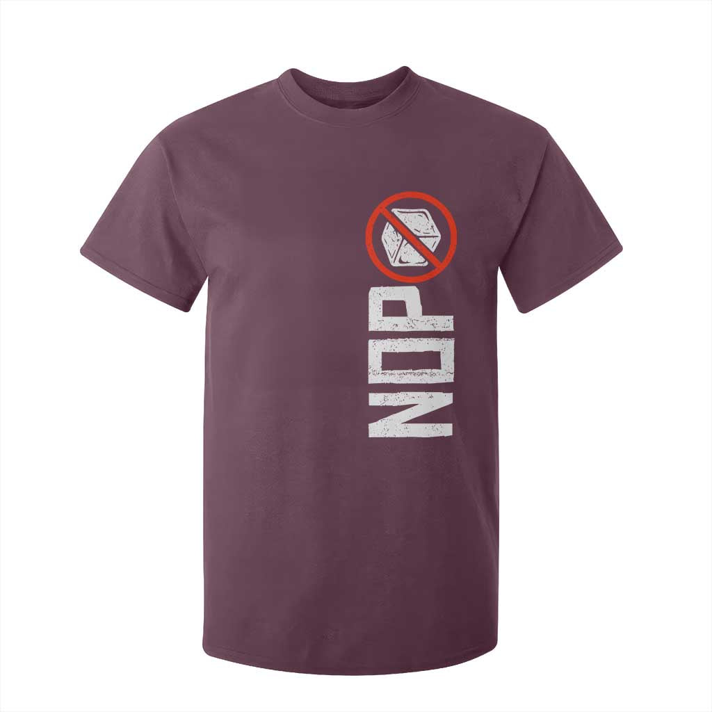 No ICE Protest T Shirt For Kid Nope Sign Vertical TS10 Maroon Print Your Wear