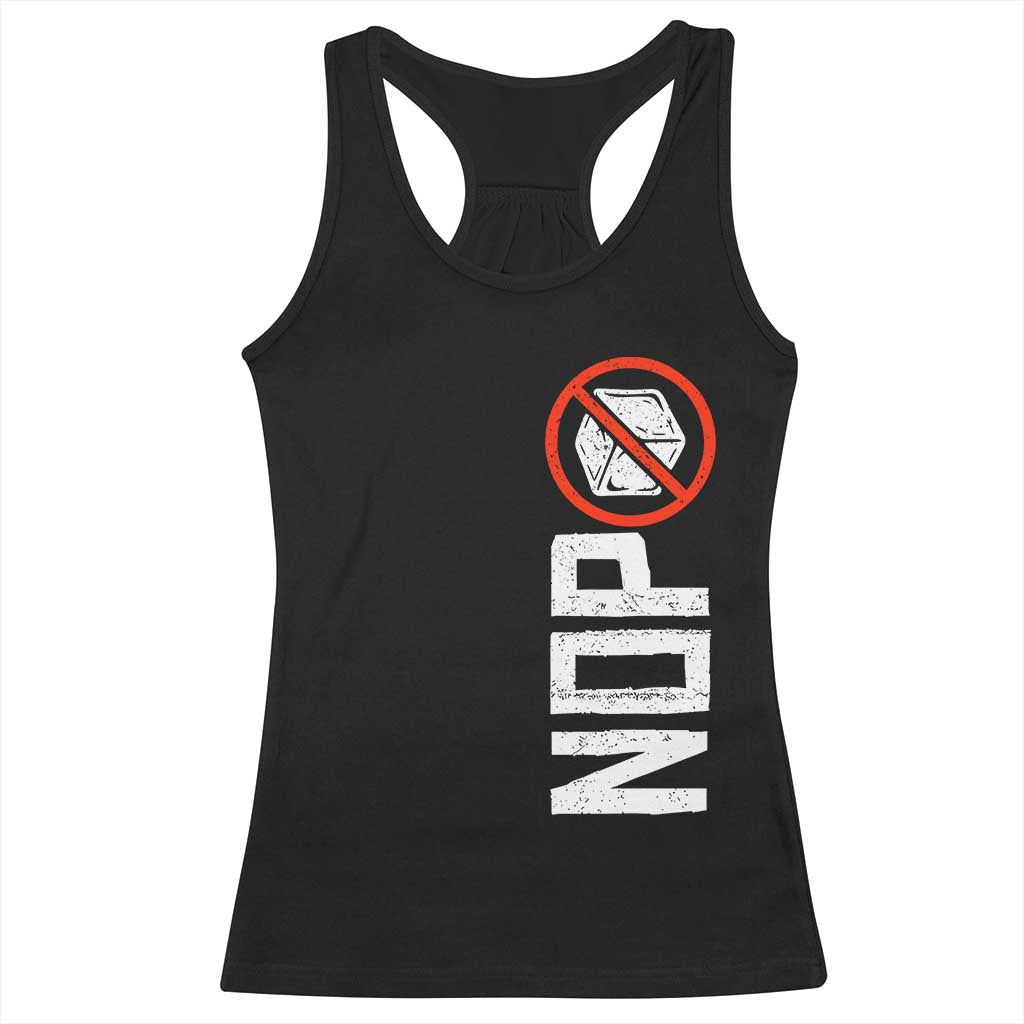 No ICE Protest Racerback Tank Top Nope Sign Vertical TS10 Black Print Your Wear
