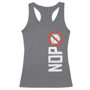 No ICE Protest Racerback Tank Top Nope Sign Vertical TS10 Charcoal Print Your Wear