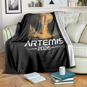 Launch To The Moon Mission Throw Blanket TS10 Print Your Wear