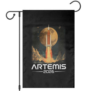 Launch To The Moon Mission Garden Flag TS10 Black Print Your Wear