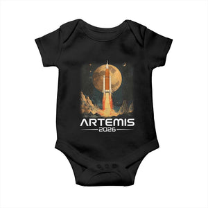 Launch To The Moon Mission Baby Onesie TS10 Black Print Your Wear