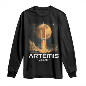 Launch To The Moon Mission Long Sleeve Shirt TS10 Black Print Your Wear